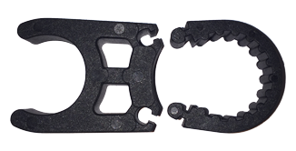Spare Plastic Clamp, Black, For Bathing Ladder &Oslash;25mm (1") - 069830 1 - 9069839