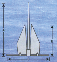 Fortress Marine Aluminum Anchor, 4,5kg, Adjustable - 072462 02 72dpi - 9072462