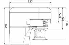 Windlass Horizontal, Model 'St Tropez', 6mm, 12v, 500w, Without Drum - 072822 dims a - 72822