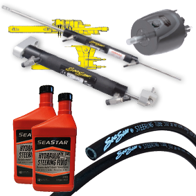 Seastar Hydraulic Sterndrive Steering For Mercruiser Et Cetera (With Power Steering) - 074028 2 - 9074028