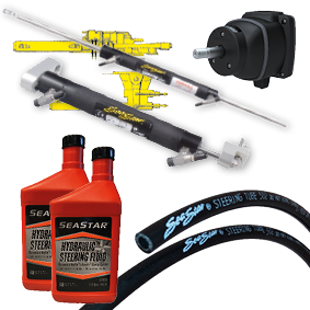 Seastar Hydraulic Sterndrive Steering With Tilt Helm For Mercruiser Et Cetera (With Power Steering) - 074128 1 1 - 9074128