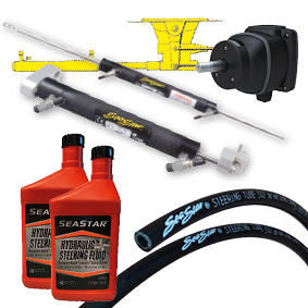 Seastar Hydraulic Sterndrive Steering With Tilt Helm For Volvo "Diesel" (With Power Rudder) - 074129 - 9074129
