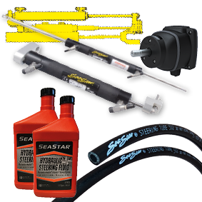 Seastar Hydraulic Sterndrive Steering With Tilt Helm For Volvo Dps & Sx (With Power Rudder) - 074131 1 - 9074131