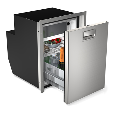 Stainless Steel Drawer Refridgerator 'Sea Drawer', Model 'Dw51', 51l, 12v/24v With Steellock And Internal Compressor Coolunit - 075808 72dpi - 9075808