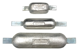Zinc Anode For Welding, 150x90x250x40mm (3,00kg) - 077405 1 1 1 1 - 9077445