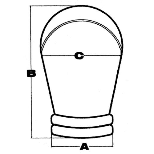 Stainless Steel Cowl Ventilator, Oval Shaped, Including Deck Ring (4") & Lock Cover - 078127 01 72dpi - 9078127