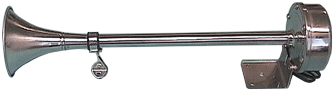 Stainless Steel Electro-Magnetic Boat Horn, Single Tone, L=400mm, 12v (115db(A)-380hz) - 078150 72dpi - 9078150