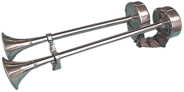 Stainless Steel Electro-Magnetic Boat Horn Set, Dual Tone, L=463,5mm, 24v (105db(A)-350/400hz) - 078151 72dpi 1 - 9078156
