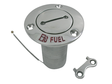 Stainless Steel Deck Entries 'Fuel', Hose Connection &Oslash;38mm, Flange &Oslash;76mm, 0&deg; Model - 078220 72dpi - 9078220
