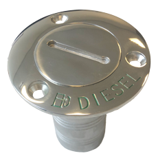 Stainless Steel Deck Entries 'Diesel', Hose Connection &Oslash;38mm, Flange &Oslash;76mm, 0&deg; Model - 078222 72dpi 1 - 9078222