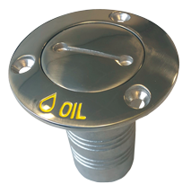 Stainless Steel Deck Entries 'Oil', Hose Connection &Oslash;38mm, Flange &Oslash;76mm, 0&deg; Model - 078223 72dpi 1 - 9078223