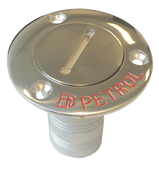 Stainless Steel Deck Entries 'Petrol', Hose Connection &Oslash;38mm, Flange &Oslash;76mm, 0&deg; Model - 078224 72dpi 1 - 9078224