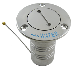 Stainless Steel Deck Entries 'Petrol', Hose Connection &Oslash;38mm, Flange &Oslash;76mm, 0&deg; Model - 078224 72dpi - 9078224