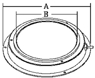 Brass Dome Light With Ribbed Lens, 12v/8w, A=110mm, B=70mm, With Ventilation & Switch - 078363 02 72dpi - 9078363