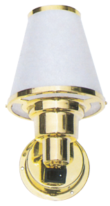 Brass Cabin Glow Lamp, Wall Mount, 12v/10w, Base &Oslash;76mm, With Switch - 078367 72dpi - 9078367