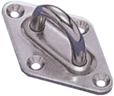 Stainless Steel Diamond Shaped Eye Plate, 40x64mm, &Oslash;6mm - 078521 72dpi - 9078521