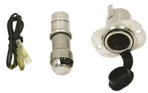 Stainless Steel Cigarette Lighter With Lamp, Plug, Lighter & Cables, Ingnition 15a, Solenoid 30a - 078625 72dpi - 9078625