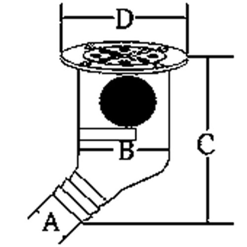 Stainless Steel Discharge Elbow With Stainless Steel Cover, 38x58x115x91mm, Complete With Key - 078690 01 72dpi - 9078690