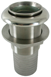 Stainless Steel Skin Fitting For Exhaust With Stainless Steel Anti-Reflux Valve, &Oslash;52mm - 078701 72dpi - 9078701