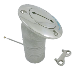 Stainless Steel Deck Entries 'Oil', Hose Connection &Oslash;38mm, Flange &Oslash;76mm, 30&deg; Model - 078714 72dpi - 9078714