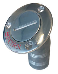 Stainless Steel Deck Entries 'Petrol', Hose Connection &Oslash;38mm, Flange &Oslash;76mm, 30&deg; Model - 078719 72dpi 1 - 9078719
