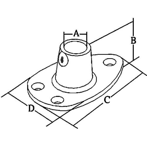 Stainless Steel Flag Pole Base, &Oslash;19mm - 078755 01 72dpi - 9078755