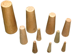 Set Of Wooden Conical Emergency Plugs, &Oslash;5-28mm (10 Pieces) - 078790 72dpi - 9078790