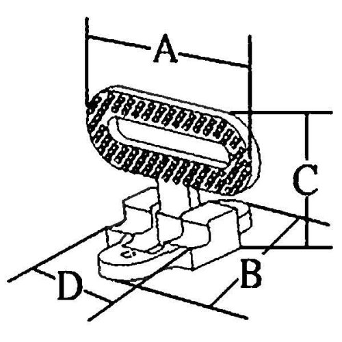 Stainless Steel Mast Step, Folding, A=111mm, B=126mm, C=100mm, D=48mm, Max. 180kg - 078795 01 72dpi - 9078795