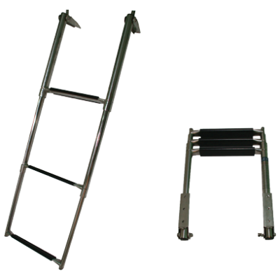 Stainless Steel Telescopic Bathing Ladder, 4-Steps Lined With Plastic, Max. Tube &Oslash;38mm - 078801 72dpi - 9078801