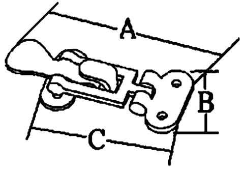 Stainless Steel Anti-Rattle Door Fastener, L=100mm - 078860 1 72dpi - 9078860