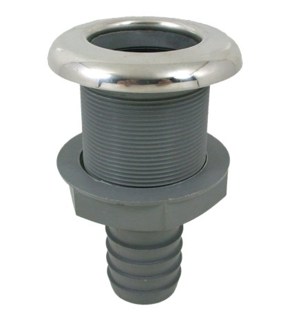 allpa plastic straight skin fittings with stainless steel flange