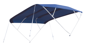 Sun Top Model 'Sixty', Navy, 255x156x252cm; Aluminum Polished Frames - 080054 72dpi - 9080054