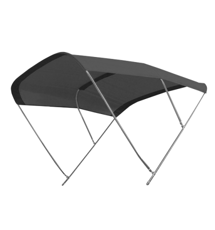 Stainless steel sun top model 'Biminox' - black