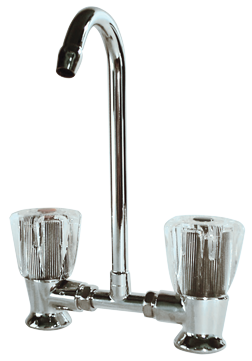 Chromed Plated 2-Control Mixer Tap With Swivel, 10mm-Swivel, Connection 3/8" - 081004 72dpi - 9081004