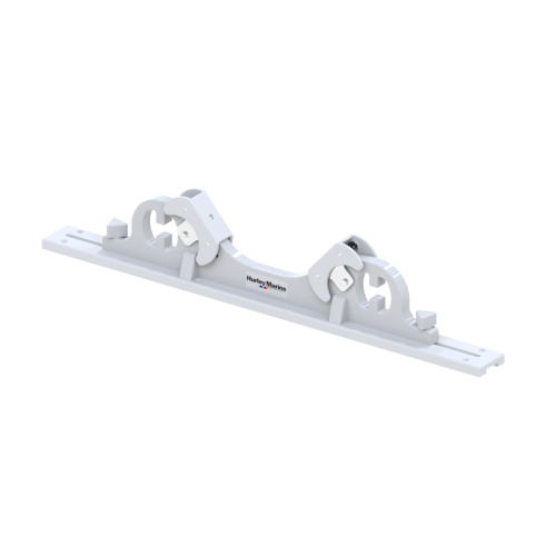 Hurley Chocks White (Pair) Compl.w/ Aluminum Rail System To Install Onto Swim Platform - 084602 72dpi - 9084602