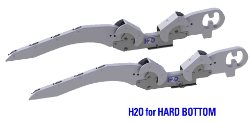 Hurley H2O Davit System 36" Mount Hard Bottom White w/foot plate to perm.mount to swim platform - 084627 72dpi - 9084627