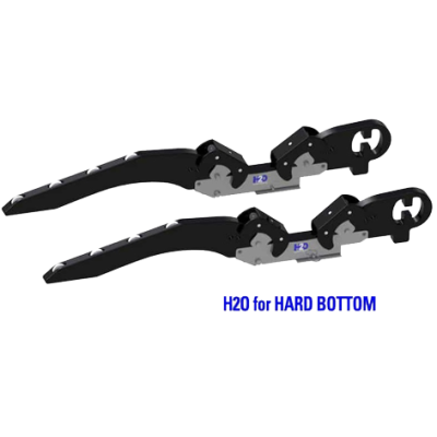 Hurley H2o Davit System 10" Mount Hard Bottom Black W/Foot Plate To Perm. Mount To Swim Platform - 084925 72dpi - 9084925