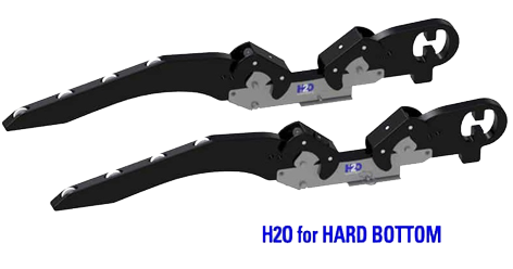 Hurley H2o Davit System 36" Mount Hard Bottom Black W/Foot Plate To Perm.mount To Swim Platform - 084927 72dpi - 9084927