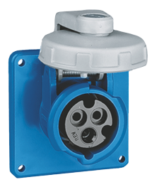 Cee-32a Shore Power Receptable, 32a/230v, Threaded Sealing Cover, Ip67 - 089322 72dpi - 9089322
