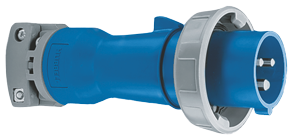 Cee-32a Plug Body With Cord Grip, 32a/230v, Male, With Threaded Ring, Ip67 - 089324 72dpi - 9089324