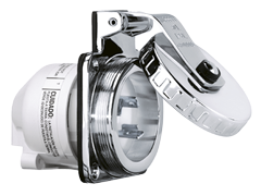 Nema-32a-Shore Power Inlet, Stainless Steel, 32a/230v, Earthed, Threaded Sealing Cover, Ip56 - 089325 72dpi - 9089325