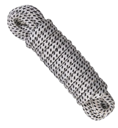 premium PES HT 16 mooring line ⌀14mm, 15m, White/Black - 10000738 - 10000738