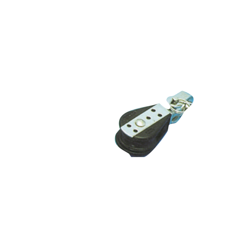 Plastic Single Block (With Swivel), 6mm, Ball Bearing 22mm, Swl 100kg, Breaking Load 700kg - 106200 72dpi - 106200