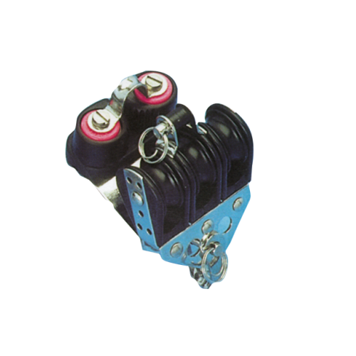 Plastic Triple Block (With Becket & Cleat), 6mm, Ball Bearing 22mm, Swl 100kg, Breaking Load 700kg - 106400 72dpi - 106400