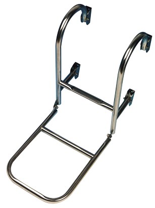Stainless Steel Bathing Ladder, 4-Steps, For Deck Mount, Dims. Unfolded 260x1010mm, Tube &Oslash;20mm - 110041 72dpi - 110041