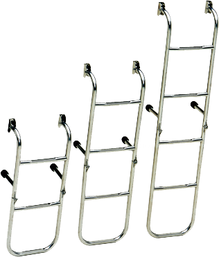 Stainless Steel Bathing Ladder with Fixed Transom Support