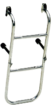 Stainless Steel Bathing Ladder, 3-Steps, With Fixed Transom Support, Dims. Unfolded 260x600mm, Tube &Oslash;20mm - 110043 2 - 110043