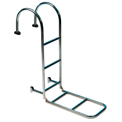 Stainless Steel Bathing Ladder, 6-Steps, For Deck Mount, Dims. Unfolded 300x1620mm, Tube &Oslash;25mm - 110048 72dpi - 110048