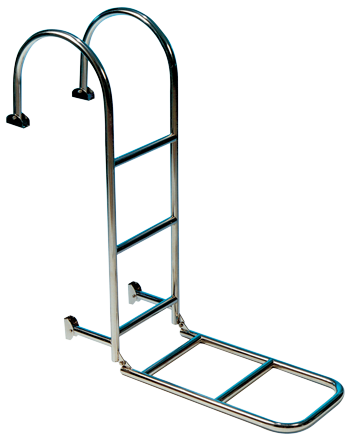 Stainless Steel Bathing Ladder, 6-Steps, For Deck Mount, Dims. Unfolded 300x1620mm, Tube &Oslash;25mm - 110048 72dpi - 110048