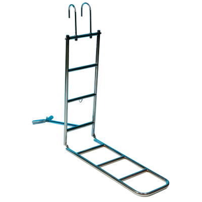 Stainless steel bow ladders with adjustable bow support